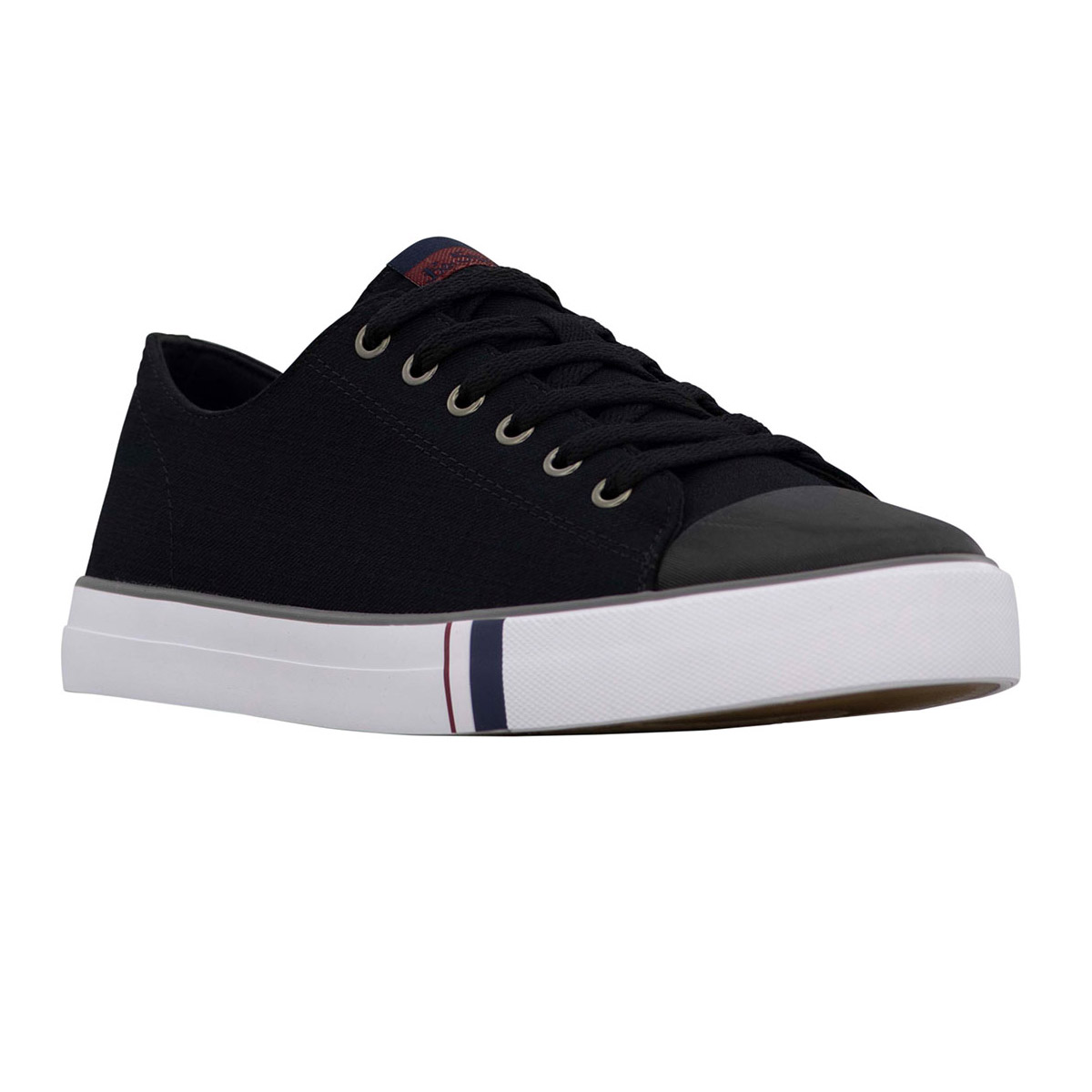 Ben Sherman Men's Canvas Shoes Sneakers Memory Foam Insole New Black White 8.5-1