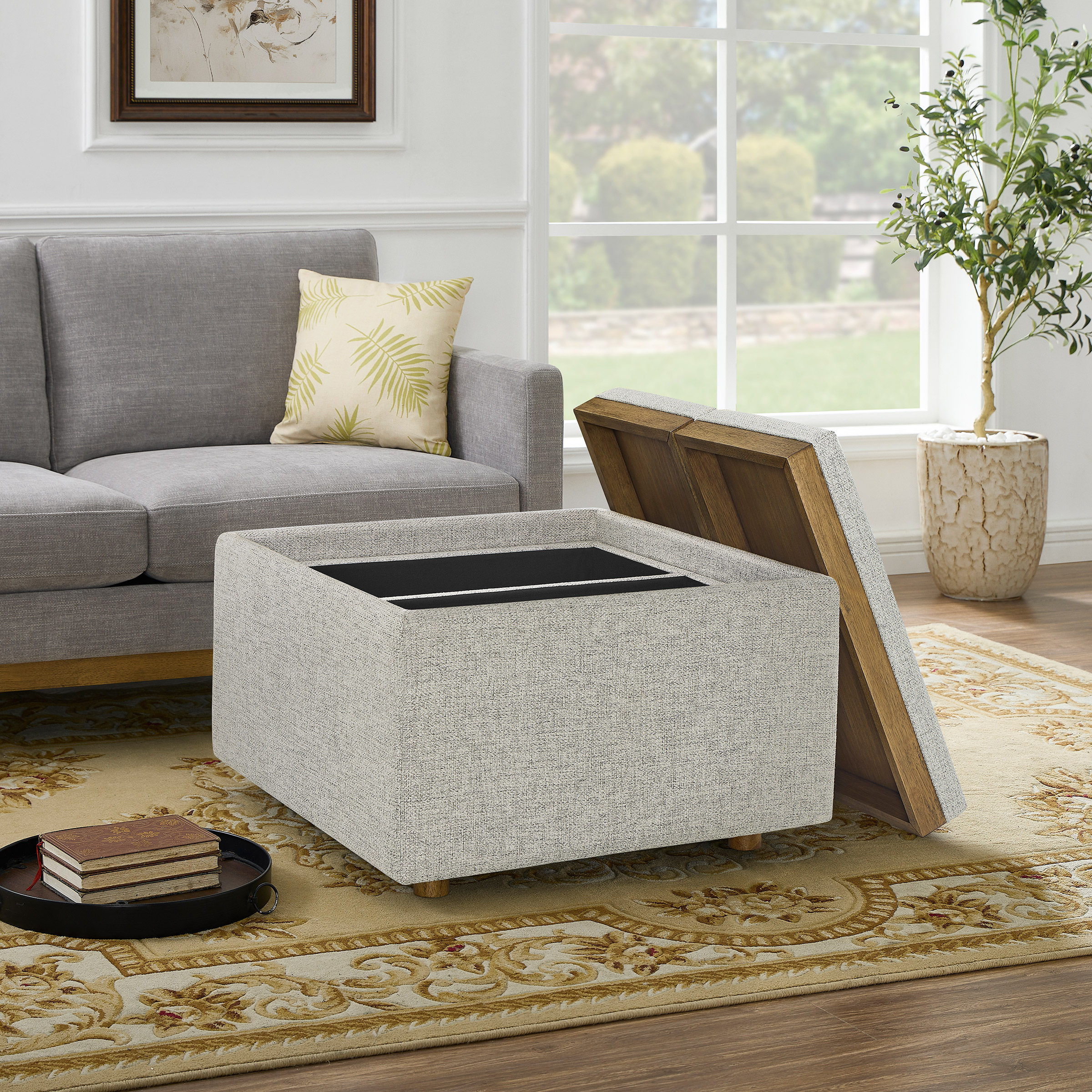 トーマスビル Thomasville オットマン Thomasville Large Fabric Storage Ottoman | Costco