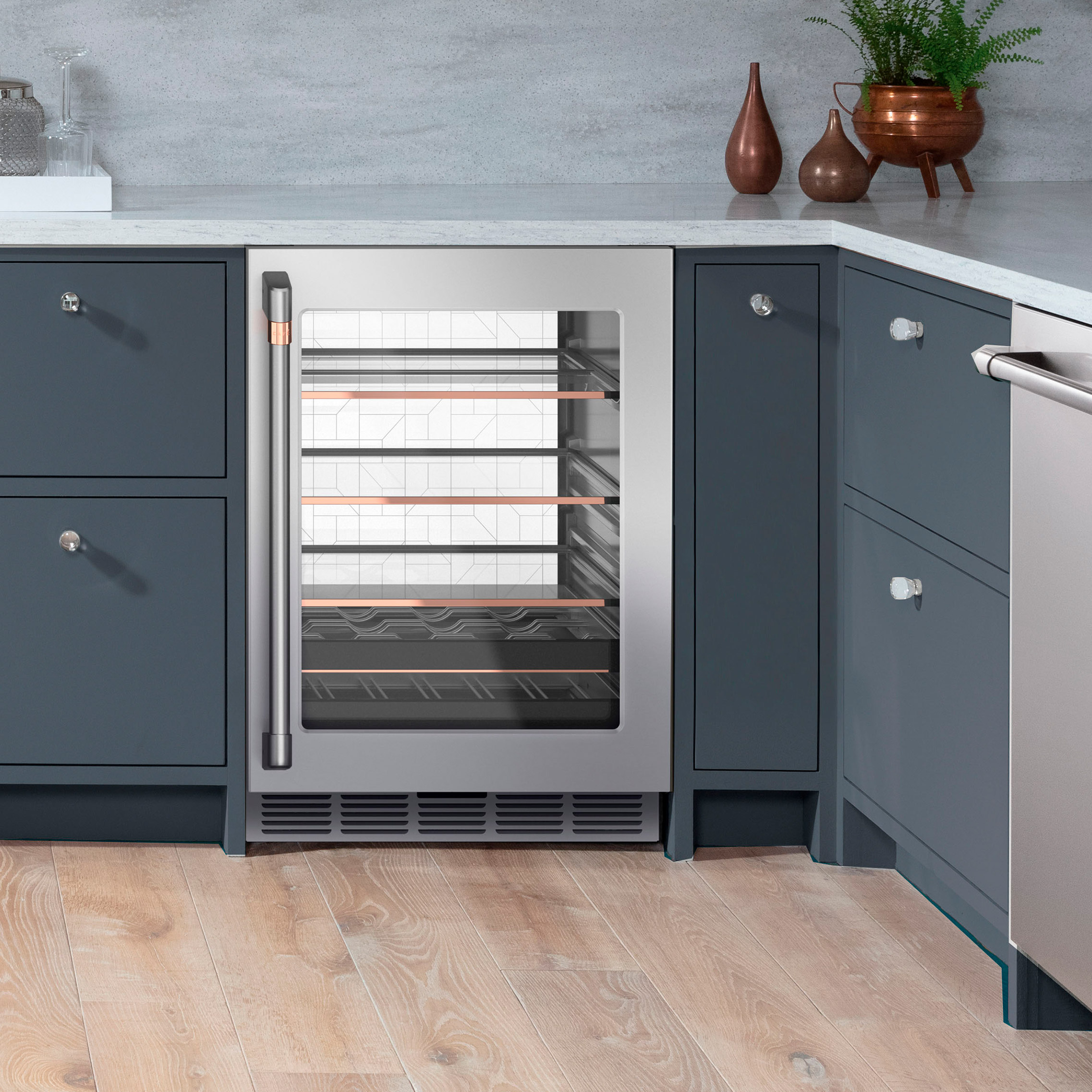 Café 5.1 cu. ft. Built-In Beverage Center  14 Bottles or 126 Cans  with Magnum Bottle Storage  LED Light Wall  WiFi