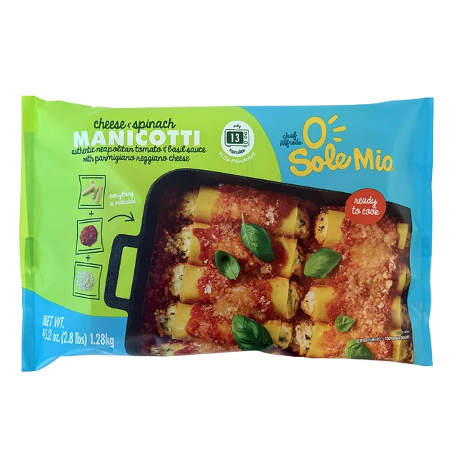 O'SOLE MIO SPINACH & CHEESE MANICOTTI 45.2OZ