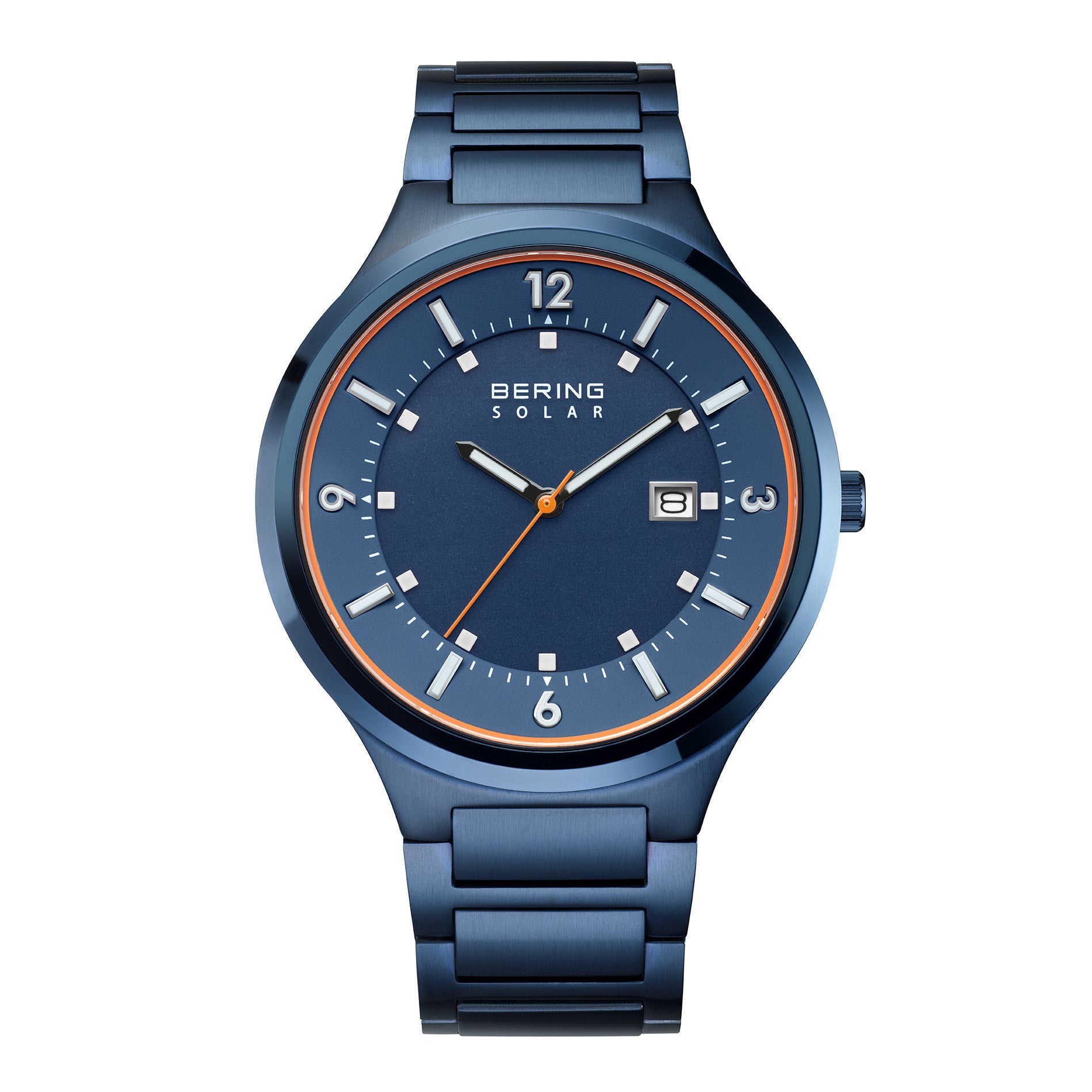 Bering Solar Blue Stainless Steel Men's Watch, 42mm | Costco
