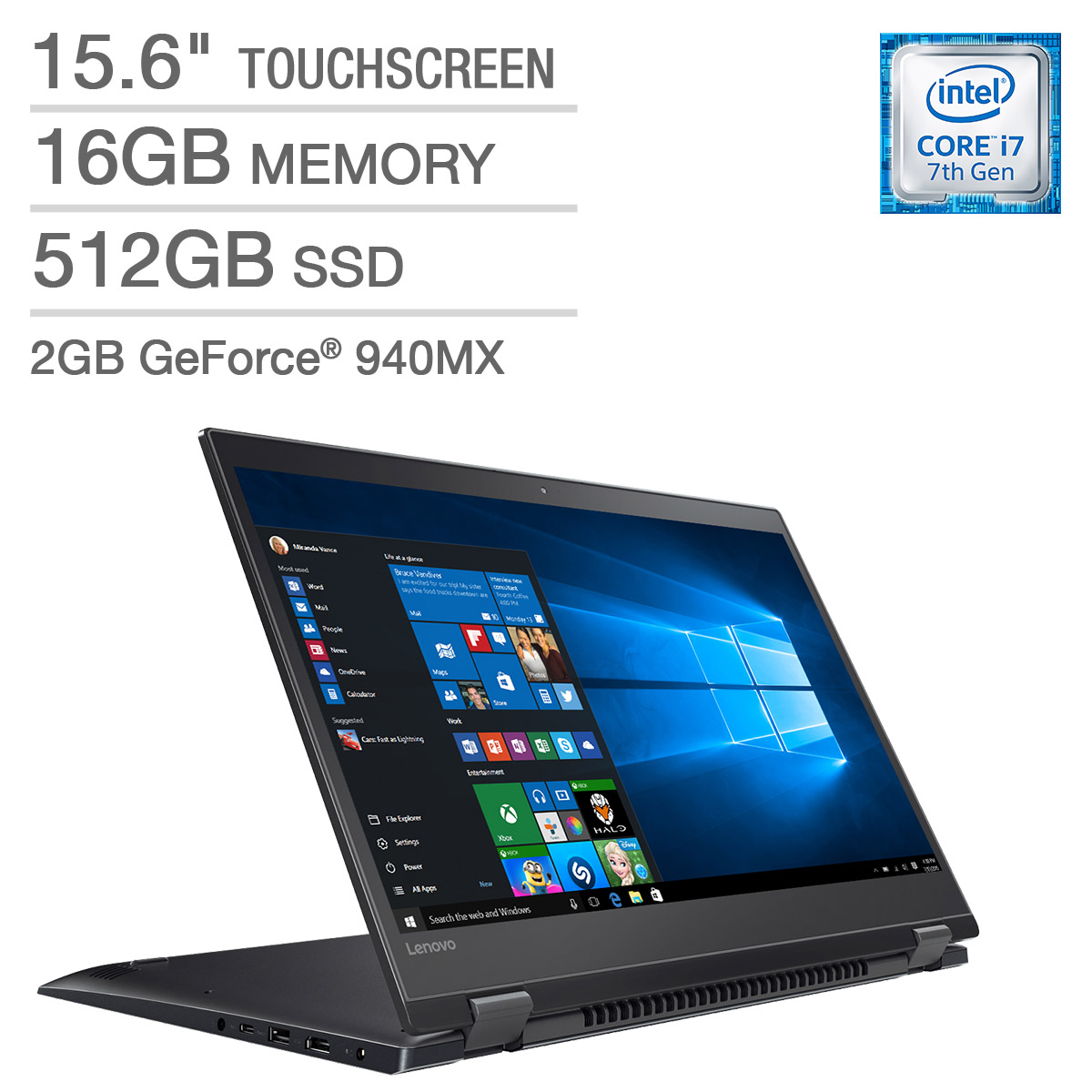 Lenovo Flex 5 Series 2-in-1 Touchscreen Laptop - Intel Core i7 - 2GB Graphics - 1080p     