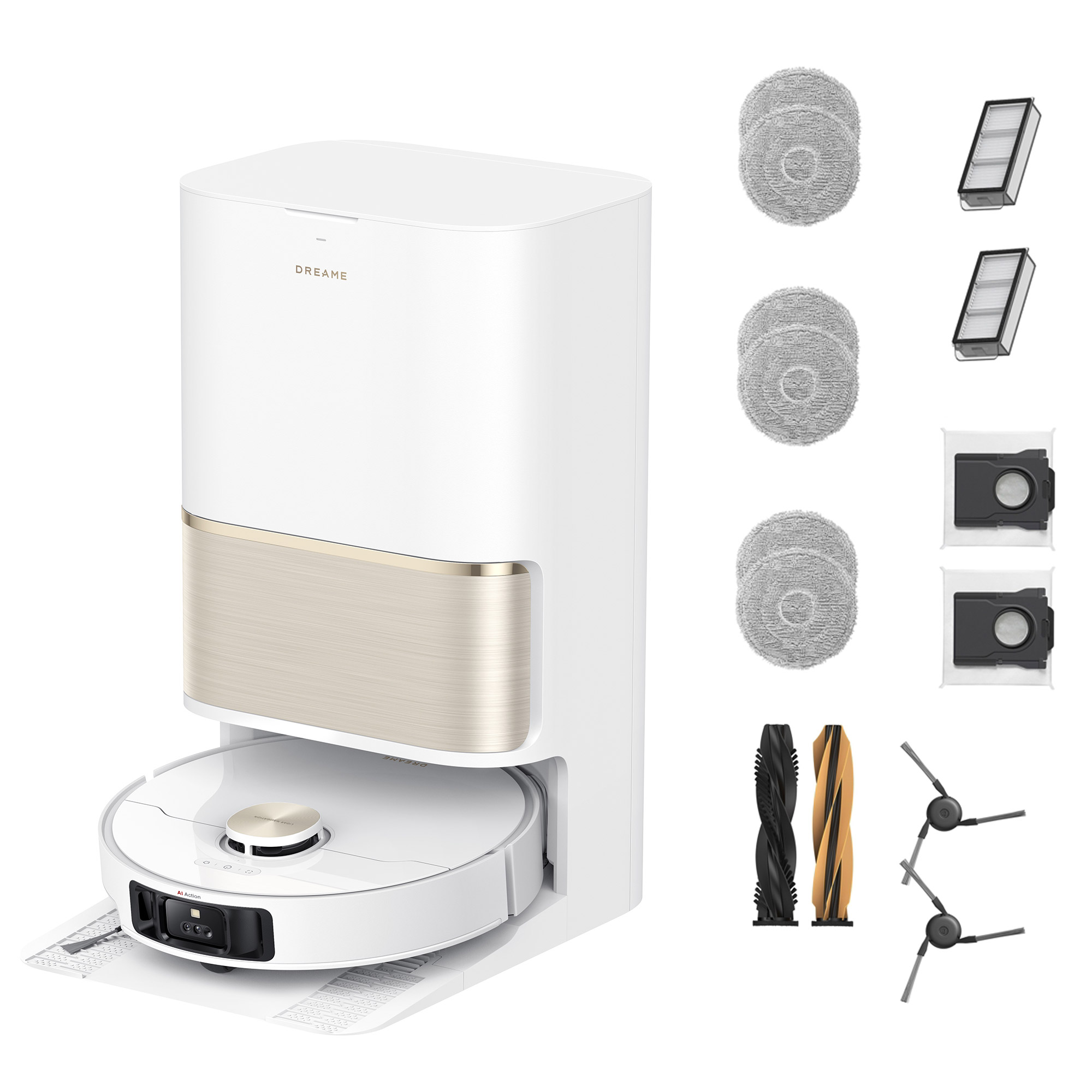 Dreame GoVac 600 Robotic 4 in 1 Vacuum / Mop with Accessory Pack Bundle