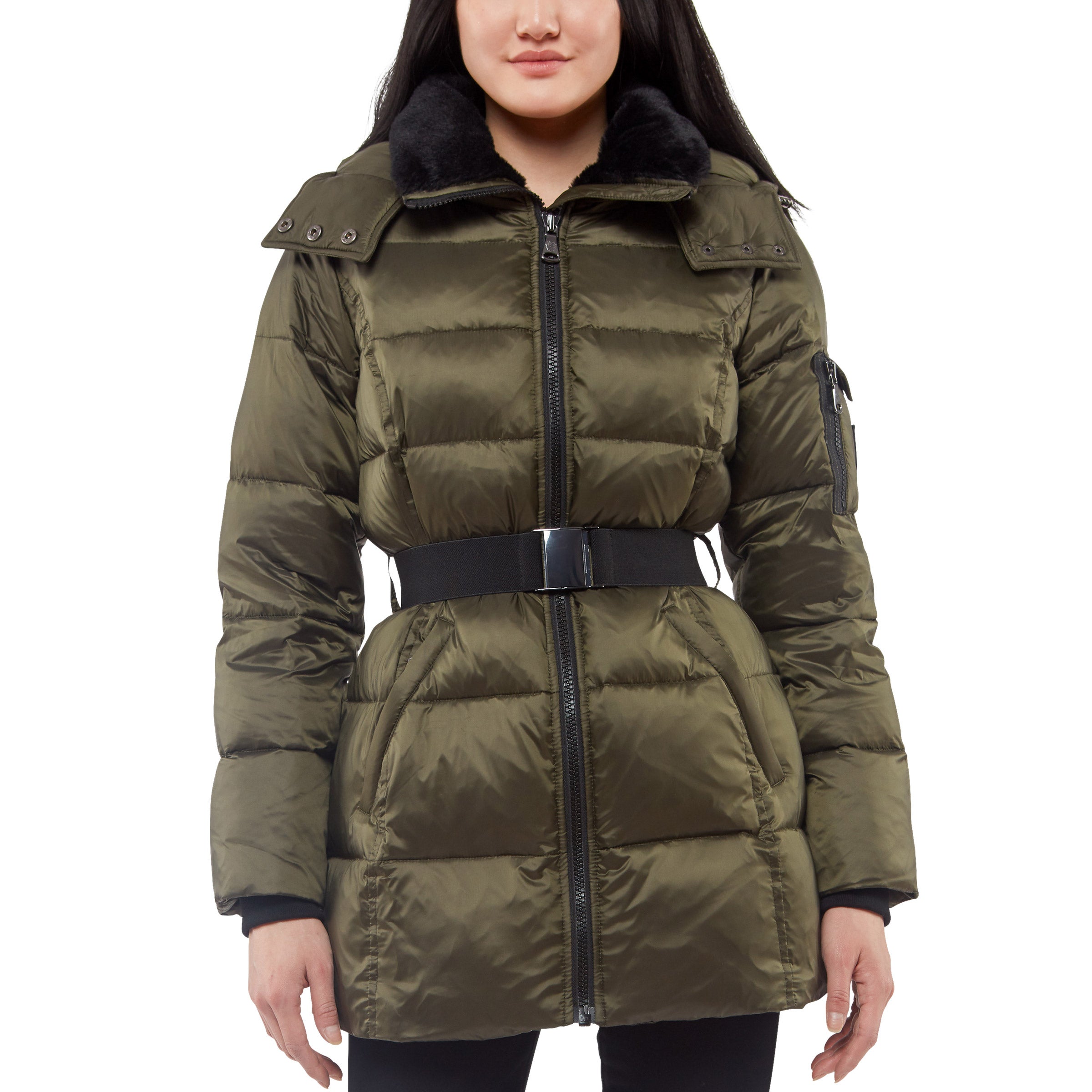 Two by Vince Camuto Ladies' Belted Parka | Costco