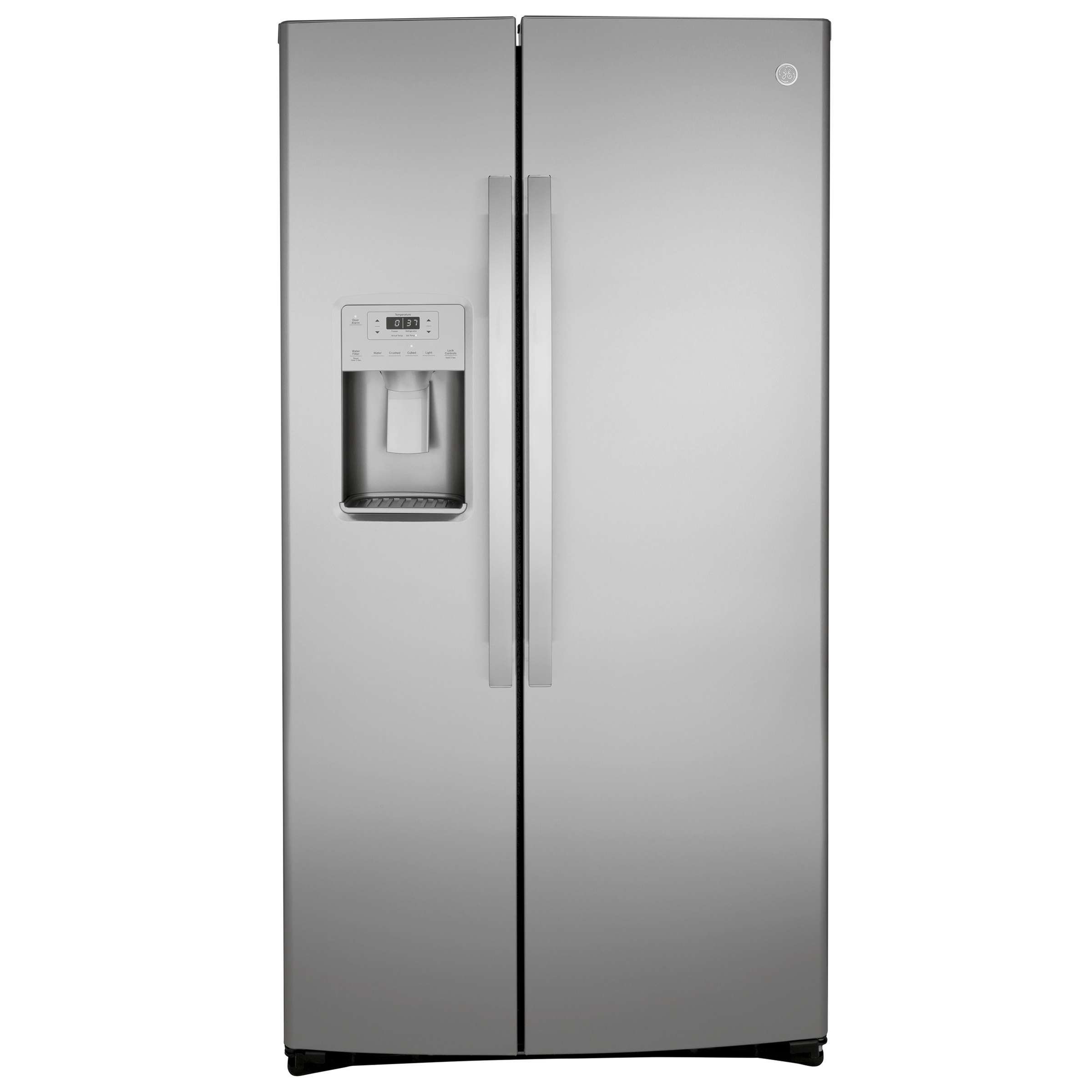 GE 36 in. 21.8 cu.ft. Stainless Steel Side-by-Side Counter Depth Refrigerator with FrostGuard Technology