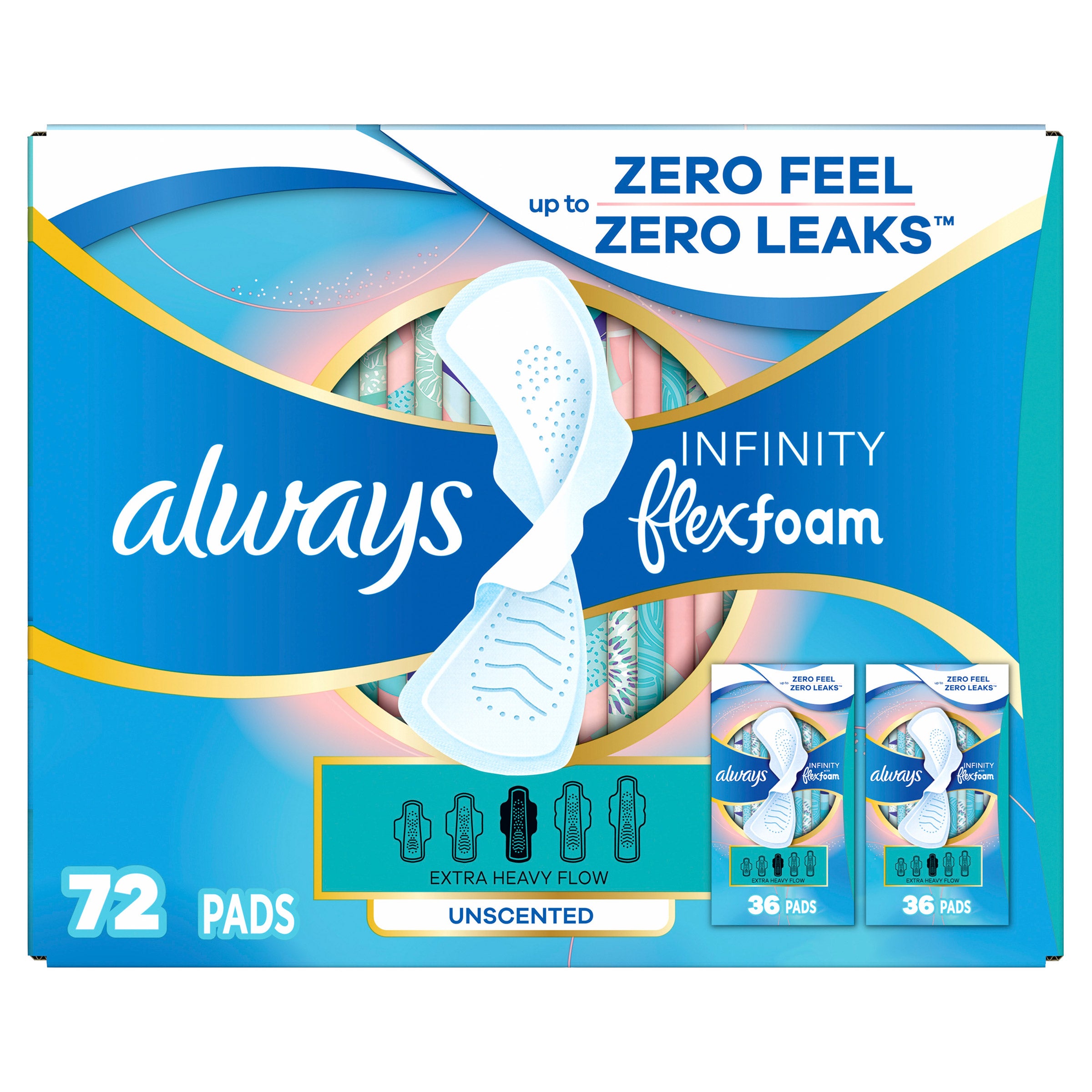 Always Infinity FlexFoam Pads, 72-count | Costco
