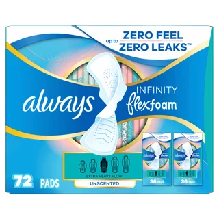 Always Infinity FlexFoam Pads, 72-count