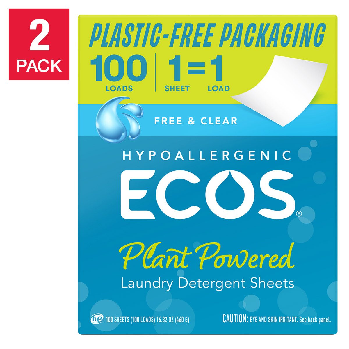 ECOS Laundry Detergent Sheets Free & Clear
