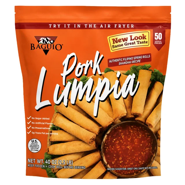Baquio Pork Lumpia, Shanghai Recipe, 0.8 oz, 50-count