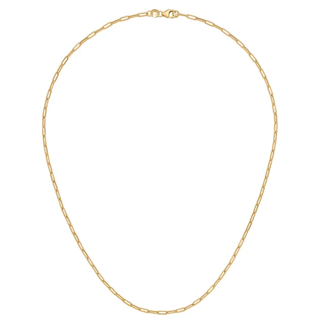 14kt Yellow Gold Paperclip Chain, 18 in