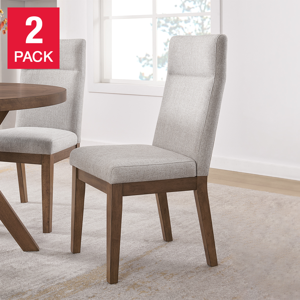 Kaelyn Brown and Grey Dining Chair, 2-pack
