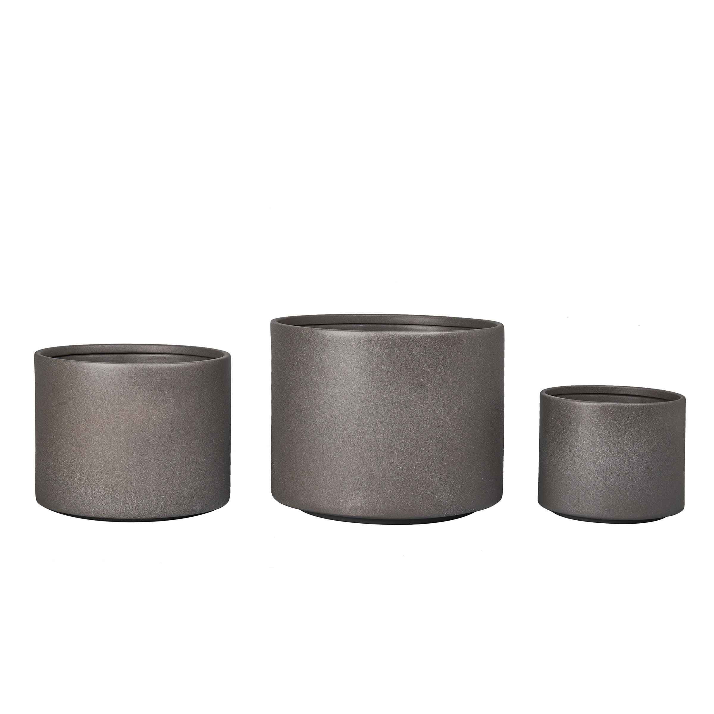 Ceramic Indoor/Outdoor Round Planters 6+8+10 Inch, Set of 3