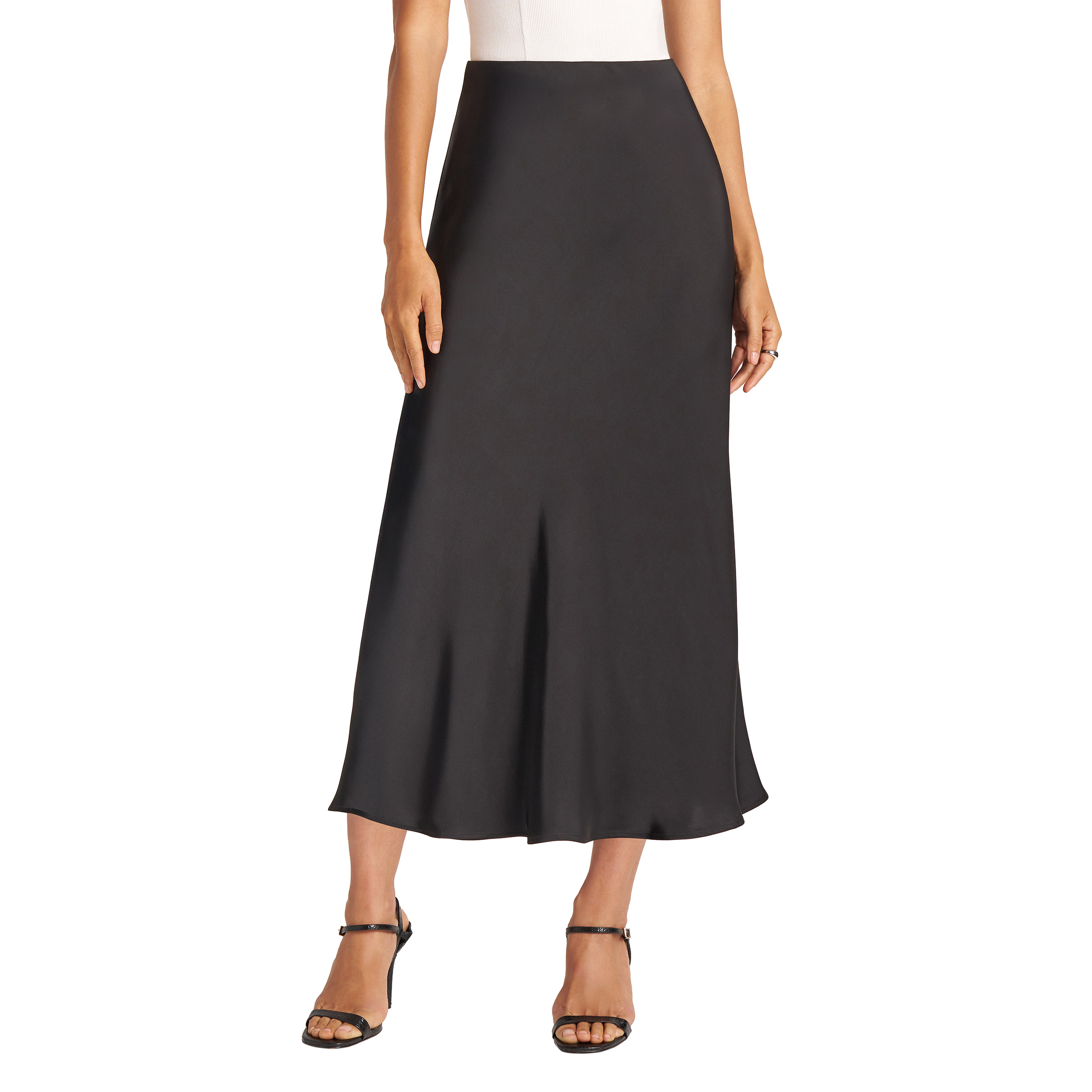 Matty M Women's Satin Slip Skirt