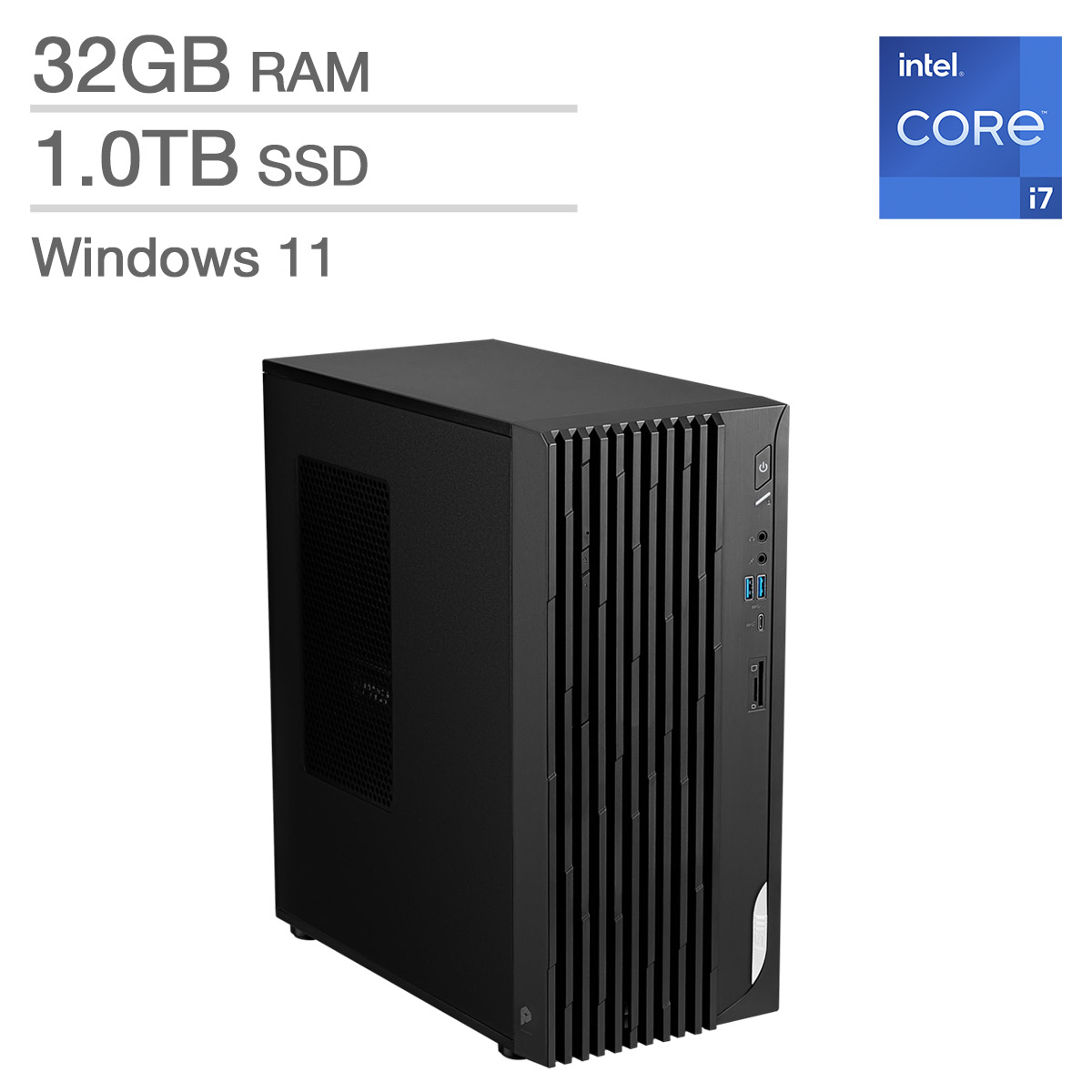 MSI PRO DP180 Desktop Computer, Intel Core i7-14700F - 32GB RAM, 1TB SSD, 8GB NVIDIA GeForce RTX 5060