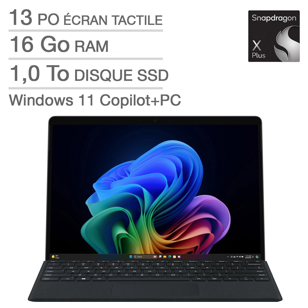 Microsoft Surface Pro 11 Copilot PC Tablet 13 Qualcomm Snapdragon X Plus 16 GB 512 GB SSD ZHY00036 - Office Depot