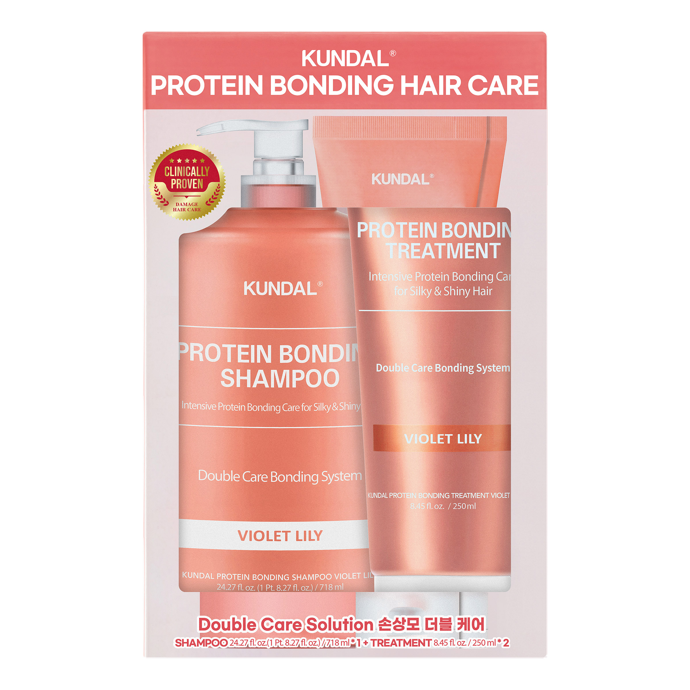Kundal Protein Bonding Hair Combo  Shampoo & Treatment Set  3-piece