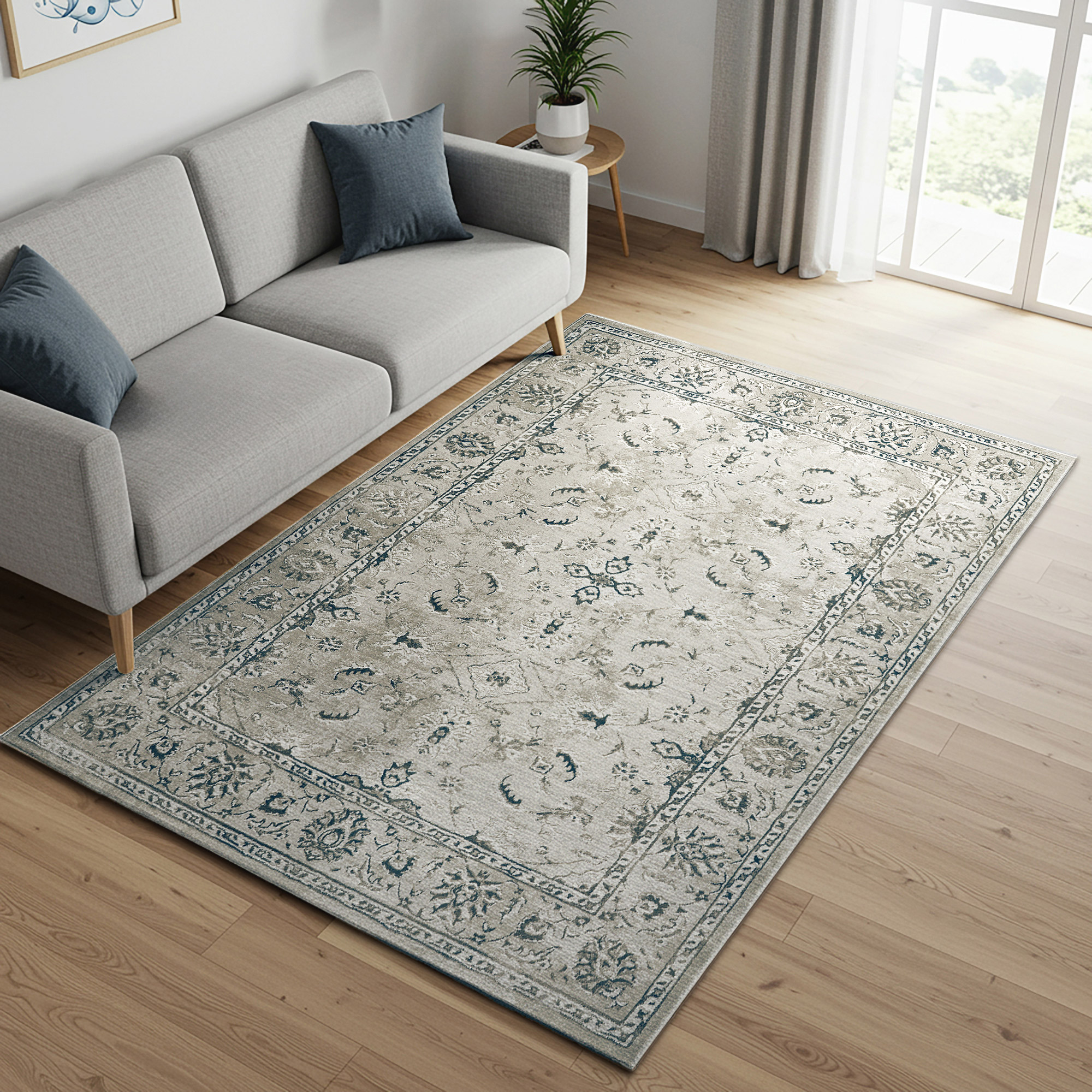 Hampton Court Area Rug Collection  Ladree Gray