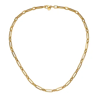 14KT YELLOW GOLD PAPERCLIP NECKLACE MADE IN ITALY