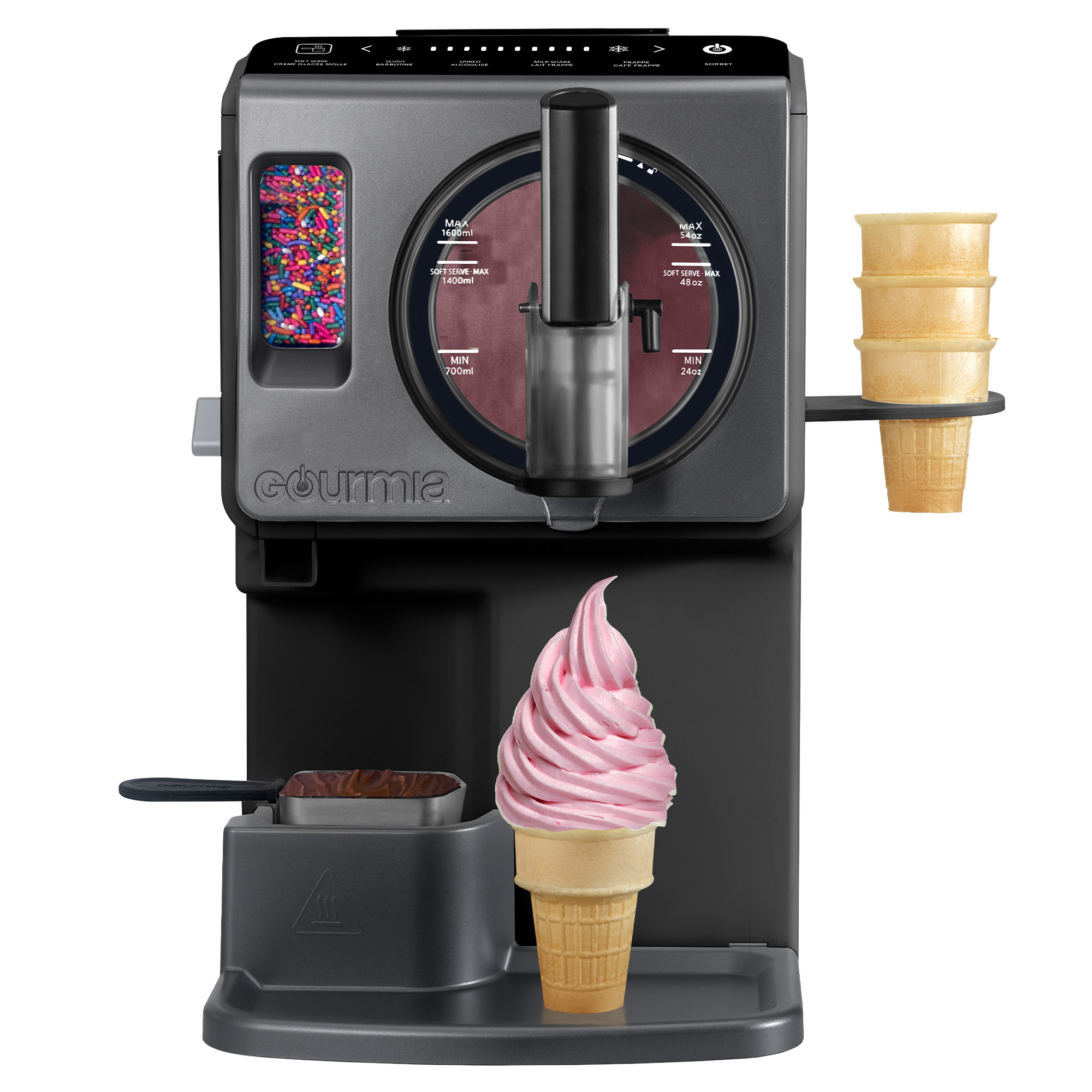 Gourmia 2 L (2.11 qt.) Automatic Soft Serve Ice Cream and Frozen