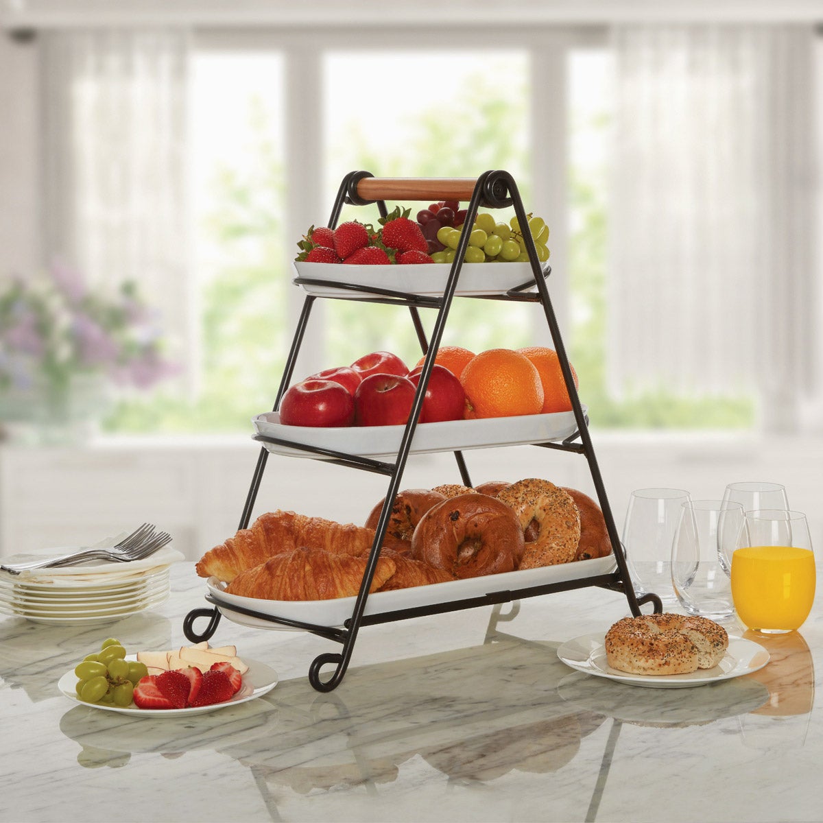 Gourmet Basics by Mikasa 3-Tier Oval Server | Costco