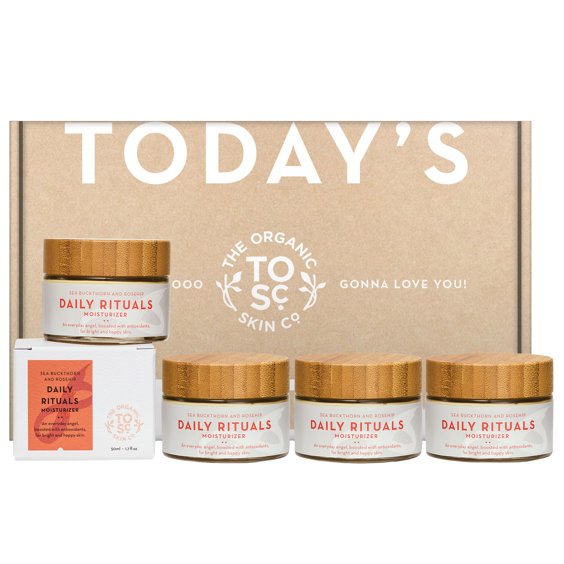 The Organic Skin Co. Daily Rituals Balancing Face Moisturizer, 4-pack