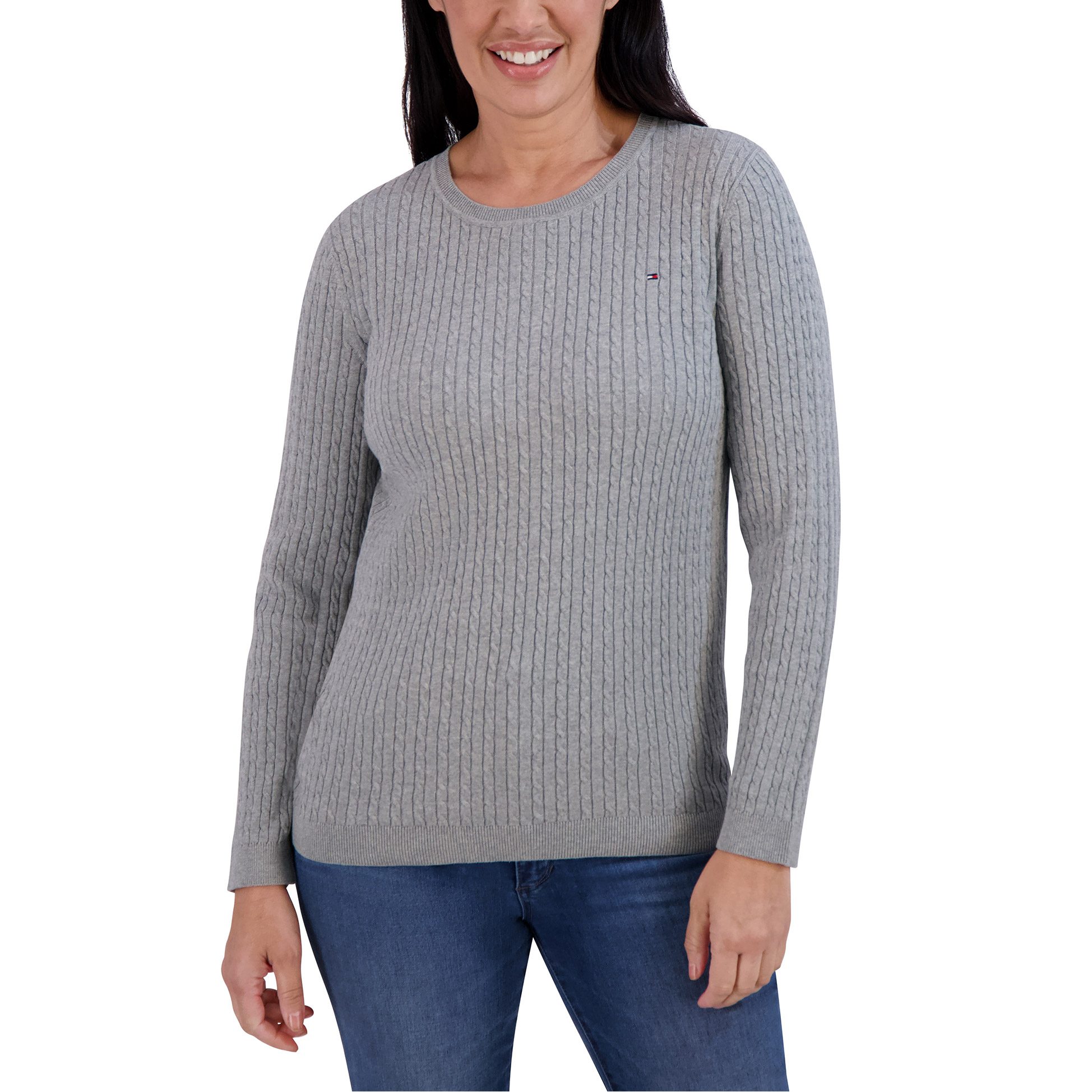 Tommy Hilfiger Women's Long Sleeve Cable Sweater