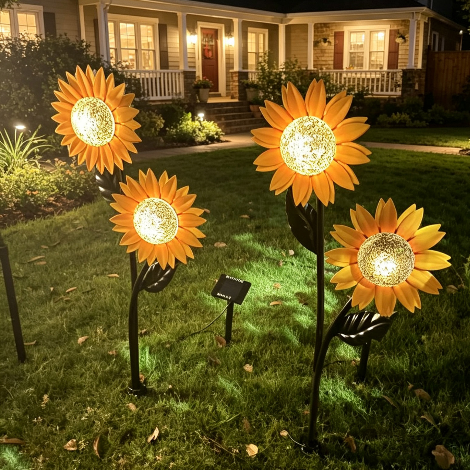 Solar Sunflower with Mosaic Lens Outdoor Light | Costco
