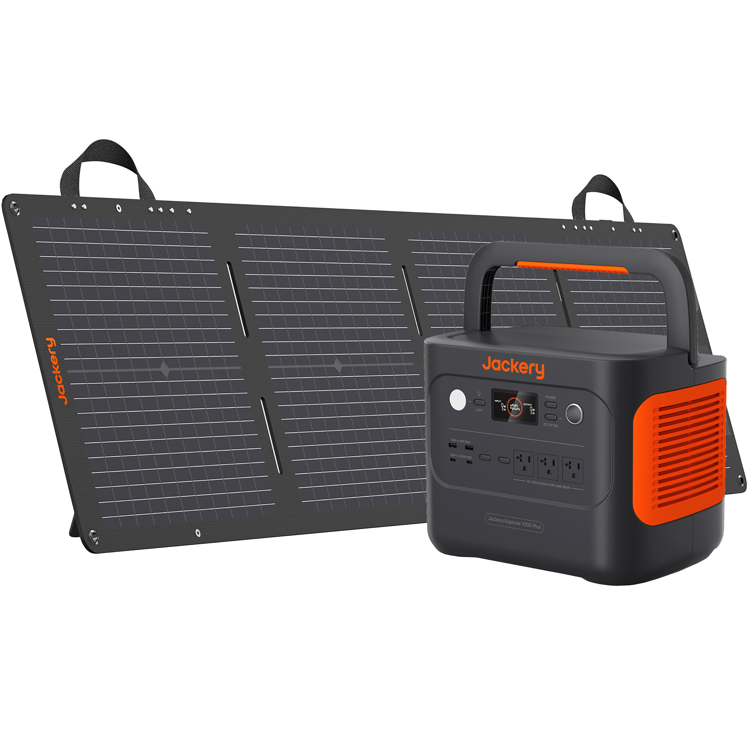 Jackery 1000 Plus Solar Generator with Mini 100W Solar Panel