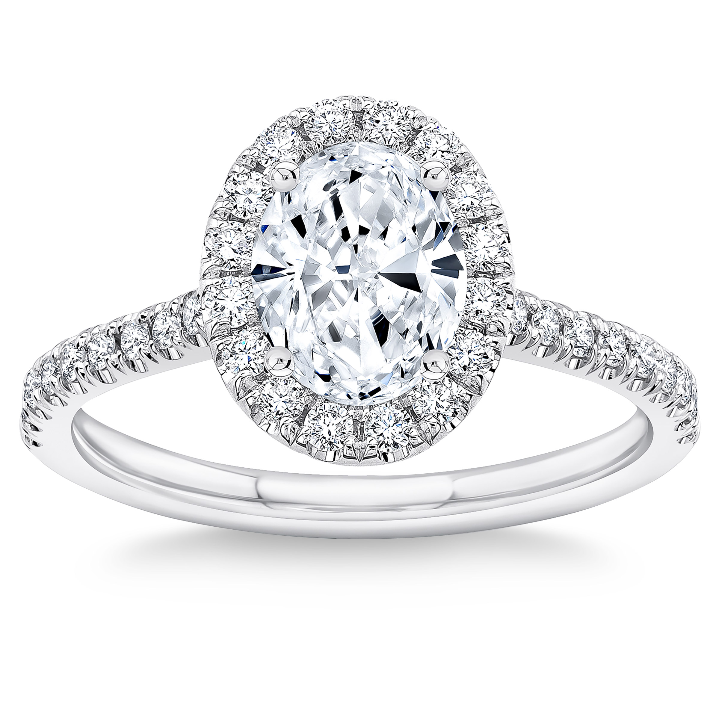 1.44 ctw Oval Cut and Round Brilliant, Clarity VS2, Colour I, Diamond Engagement Ring, size 8