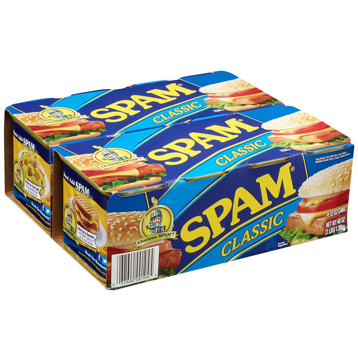 SPAM Canned Meat  Classic  12 oz  8-Count