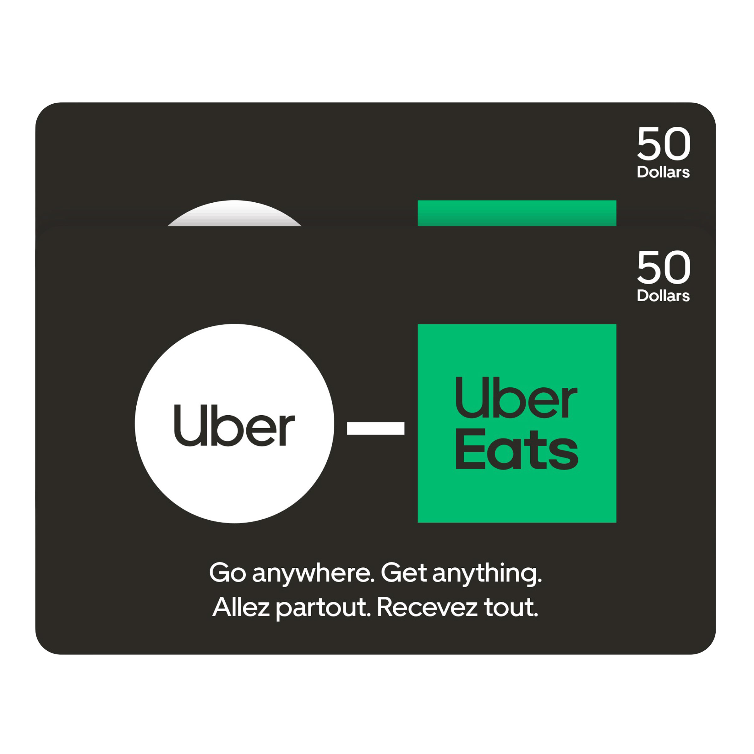 Uber 2 x $50 E-Gift Cards