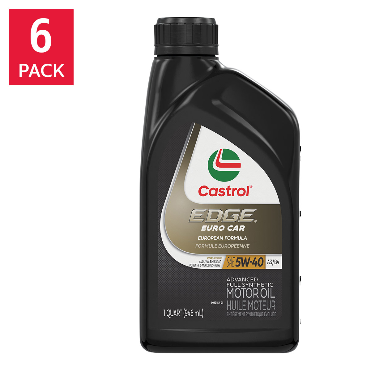 CASTROL EDGE EURO A3/B4 5W-40 6 x 946 mL Case Pack | Costco
