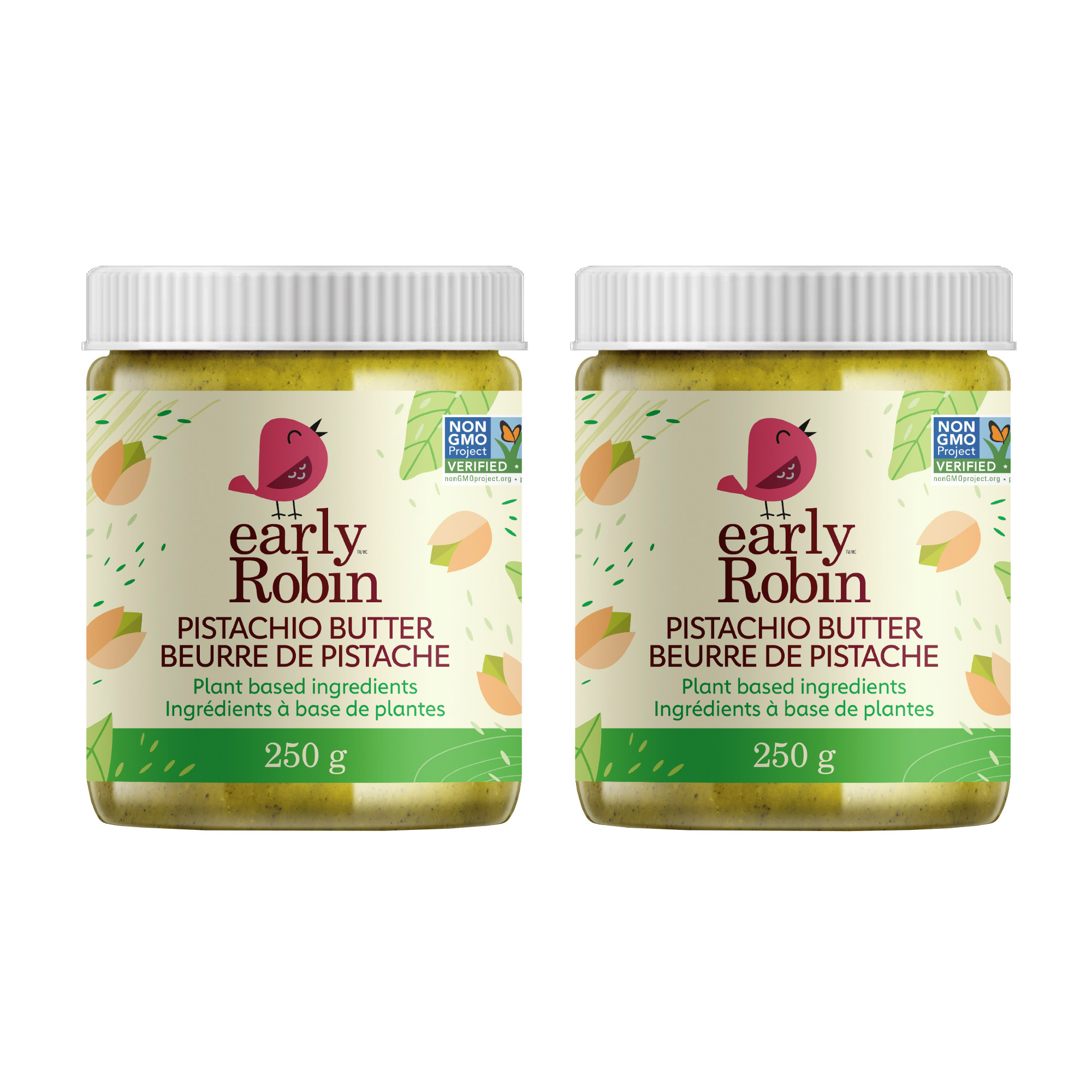 Early Robin Pistachio Spreads, 2 × 250 g