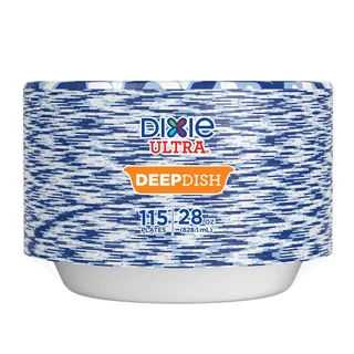 DIXIE DEEP DISH PAPER PLATE 9 3/5" / 115 CT