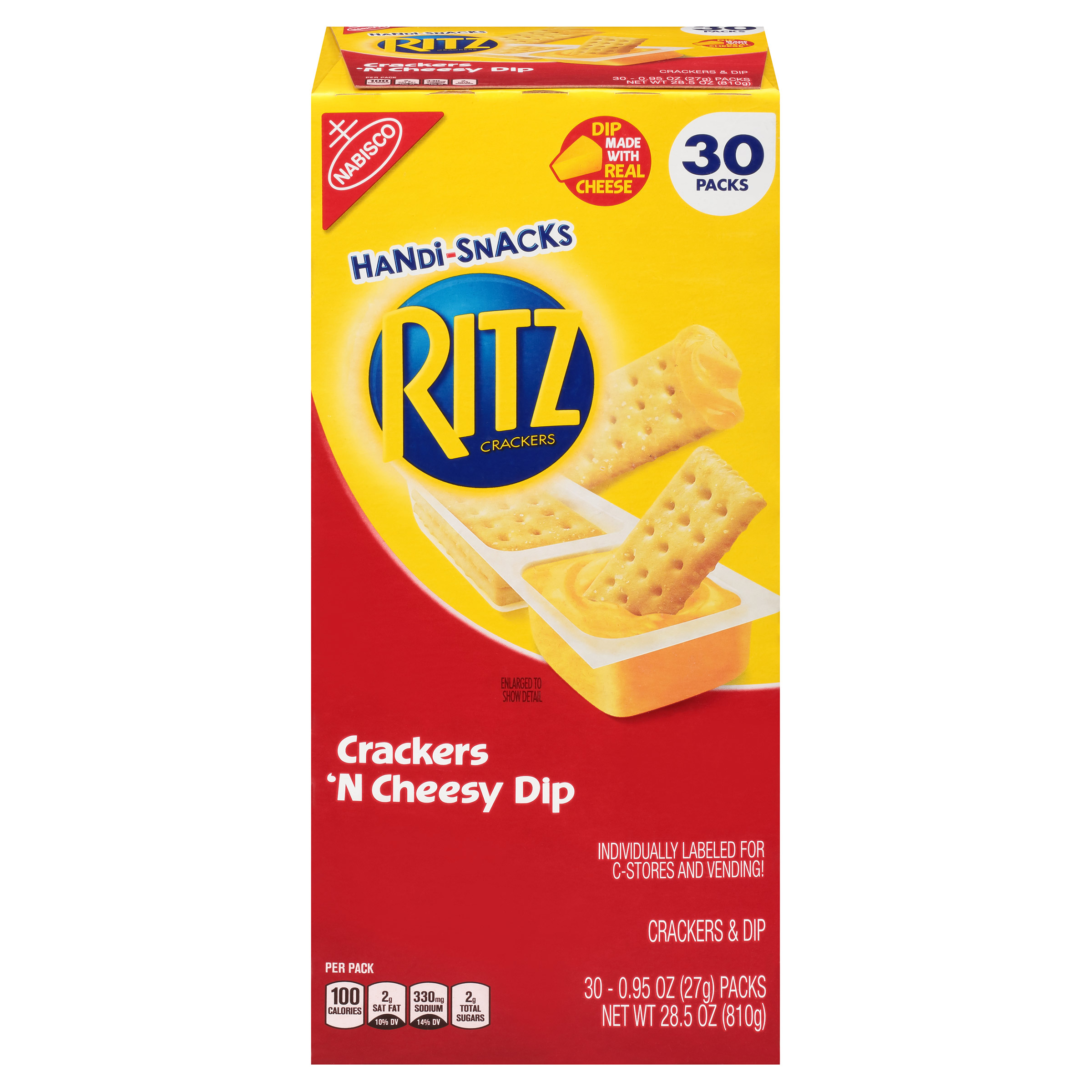 Ritz Crackers Handi-Snacks  Crackers 'N Cheese Dip  0.95 oz  30-Count