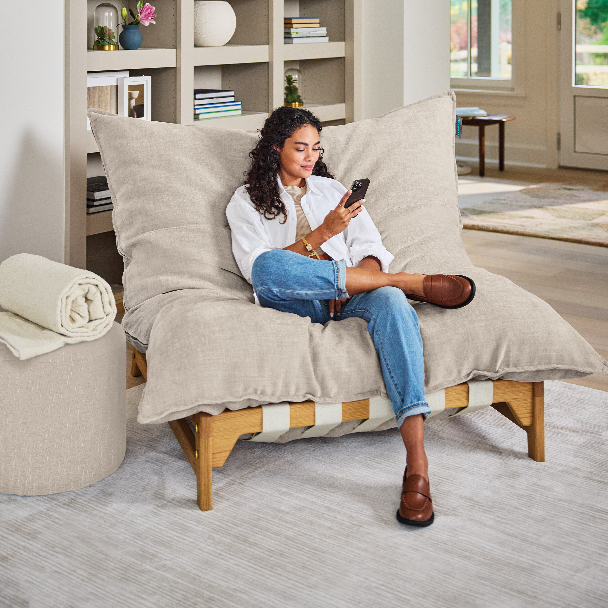 Lovesac PillowSac Accent Chair Bundle with Ottoman