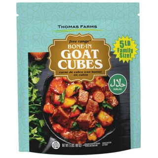 HALAL B/I GOAT CUBES 2X2 5 LB