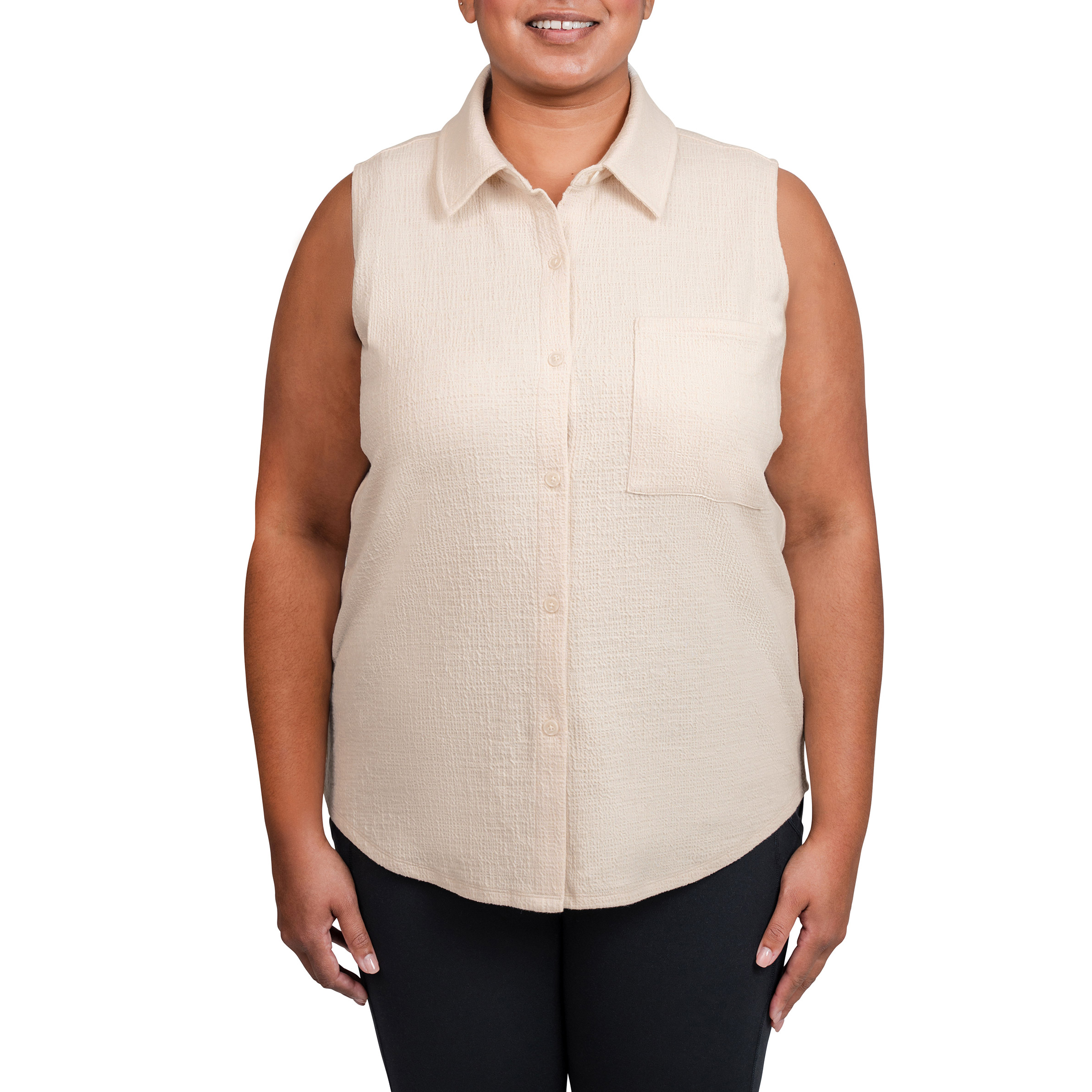 Kersh Women's Sleeveless Texture Shirt | Costco