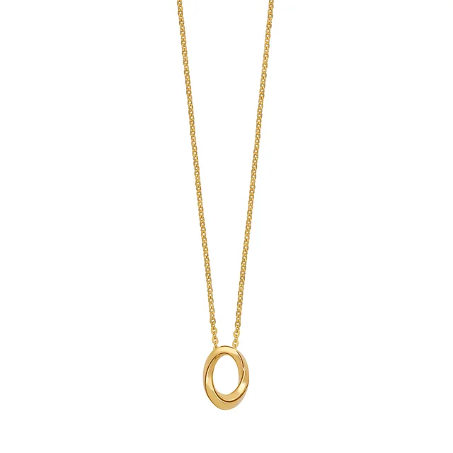 14kt Yellow Gold Swirl Oval Pendant