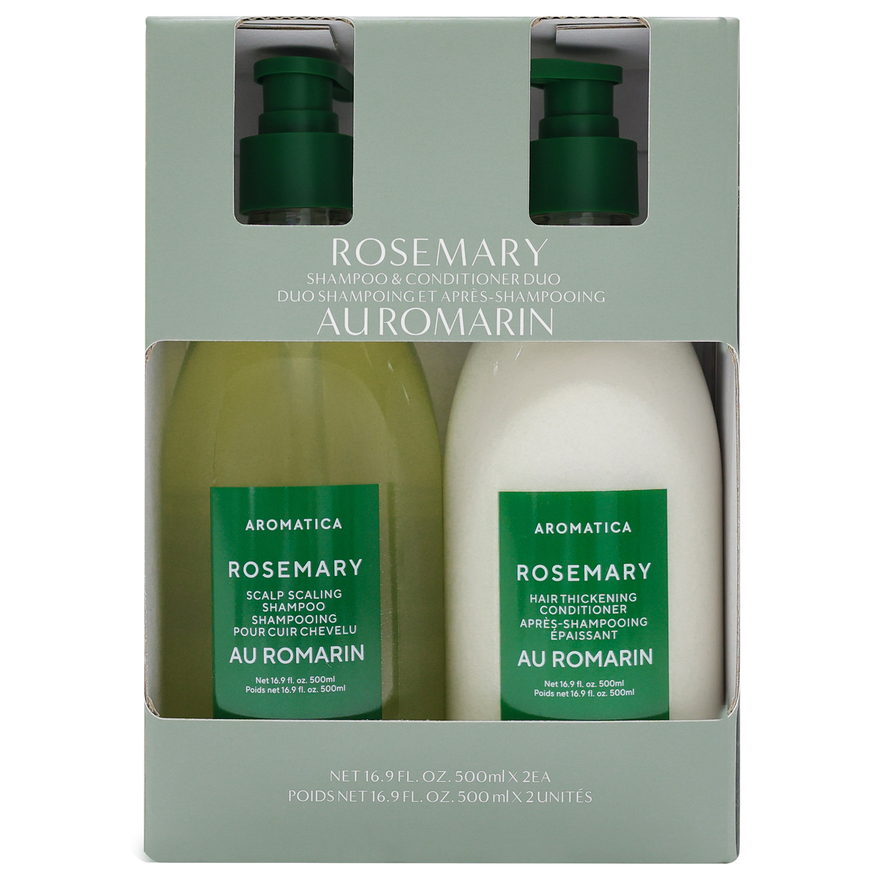 Aromatica Rosemary Shampoo and Conditioner, 2 x 500 mL