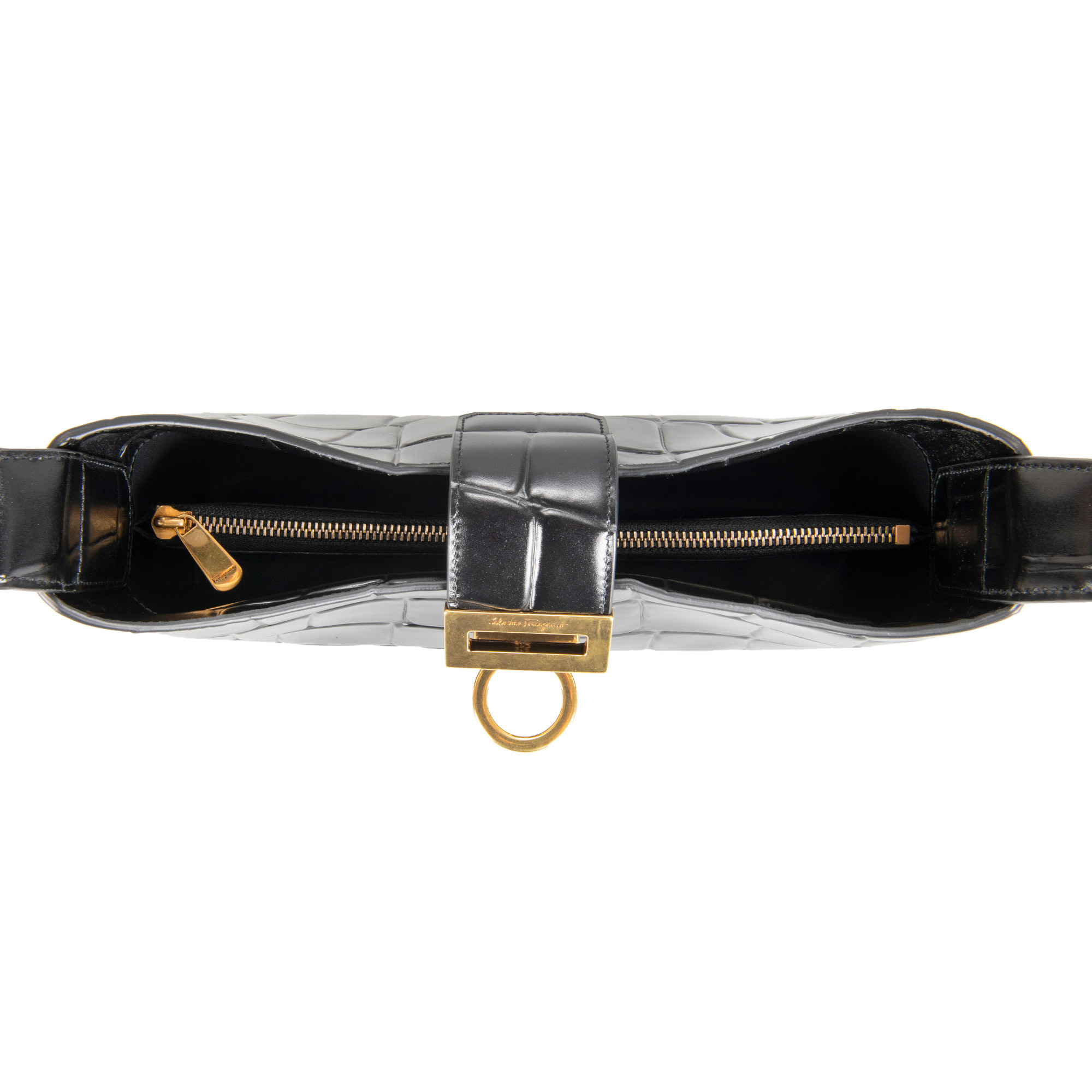 Ferragamo Trifolio Shoulder Bag, Black | Costco