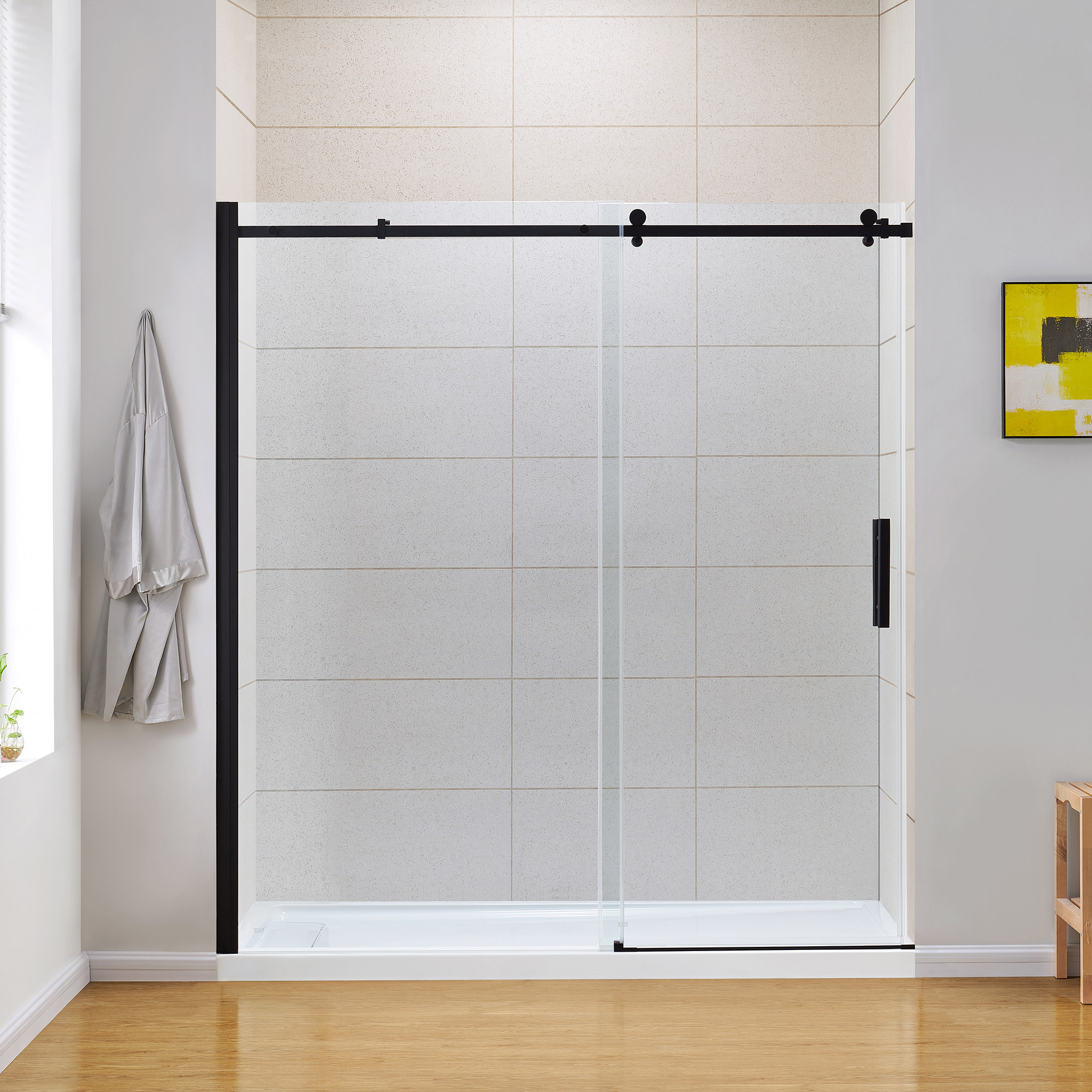 OVE Decors Kelsey 60 in. Sliding Glass Shower Door with Hardware