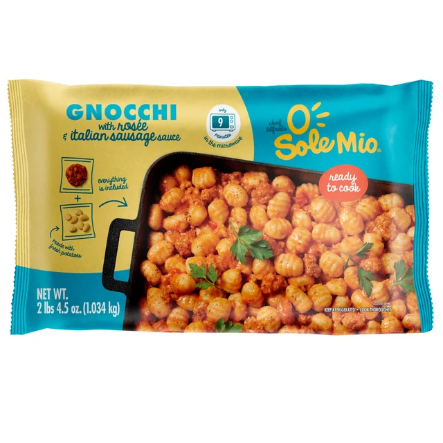 O'SOLE MIO GNOCCHI ROSE SAUCE W/ SAUSAGE 36.5OZ 2.28LB
