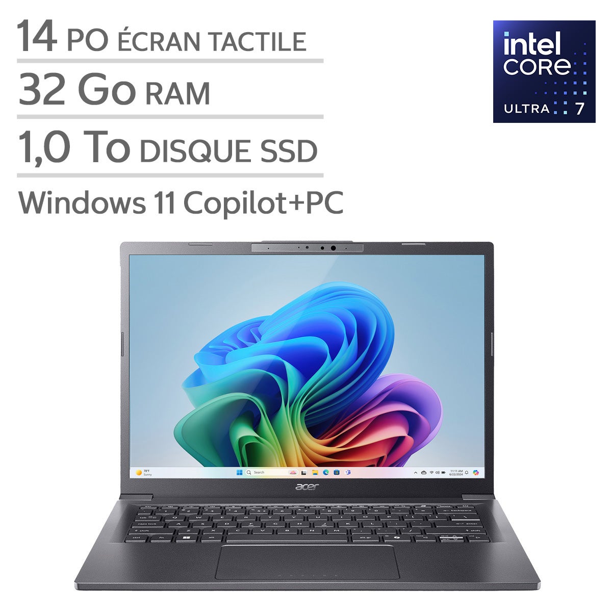Acer Aspire 14 AI Copilot+ PC, 14-in.Touchscreen Laptop Bundle