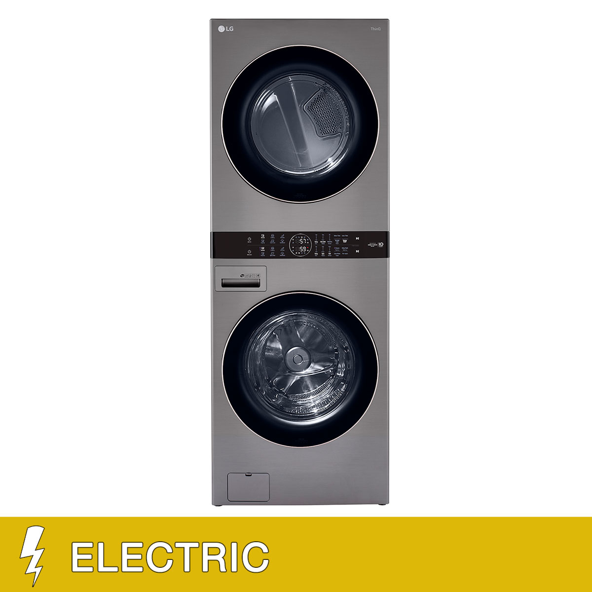 LG WashTower Single Unit ELECTRIC with Center Control 4.5 cu. ft. Front Load Washer and 7.4 cu. ft. Dryer