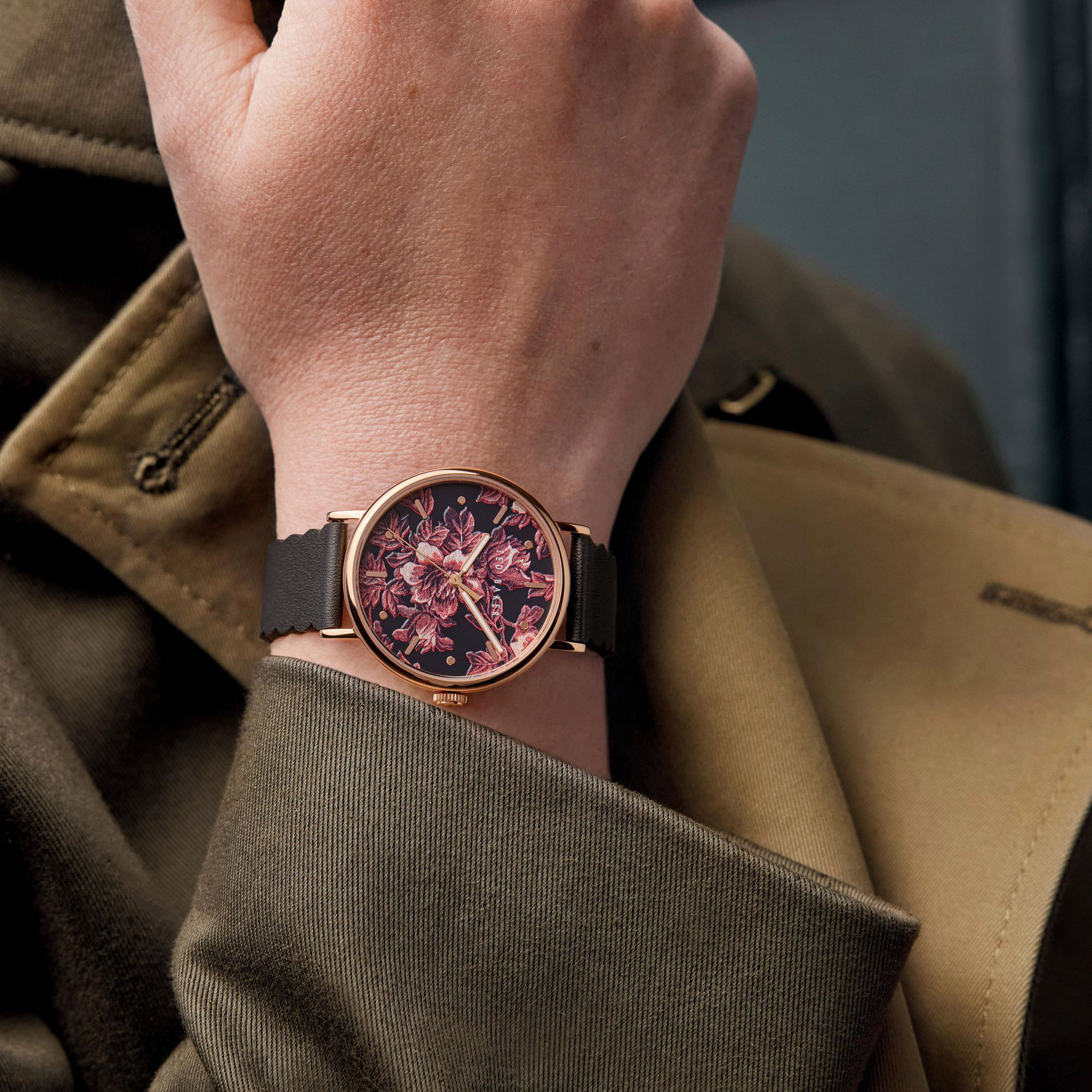 Ted Baker Phylipa Bloom Black Floral Dial Ladies Watch | Costco display picture 3