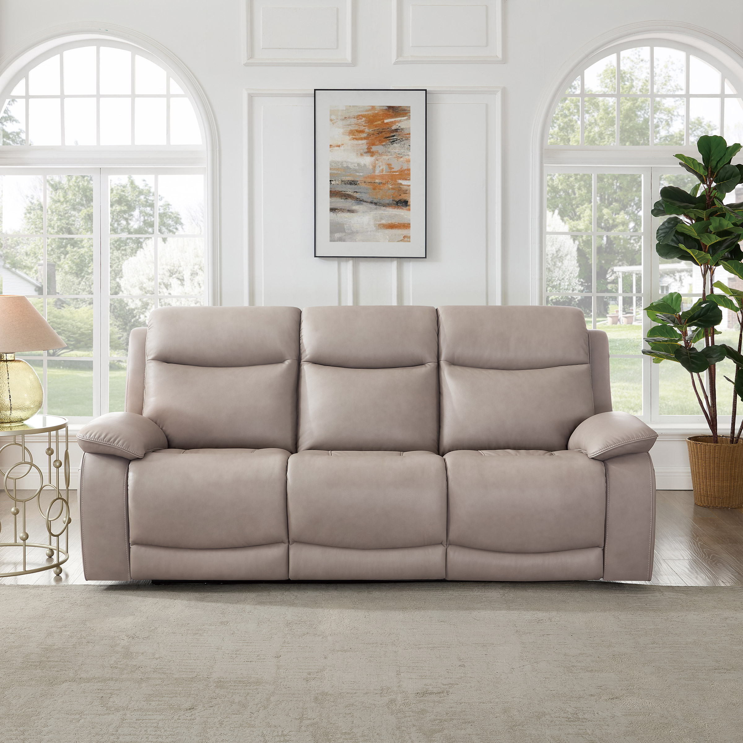 Prospera Home Jackson Top Grain Leather Power Reclining Sofa