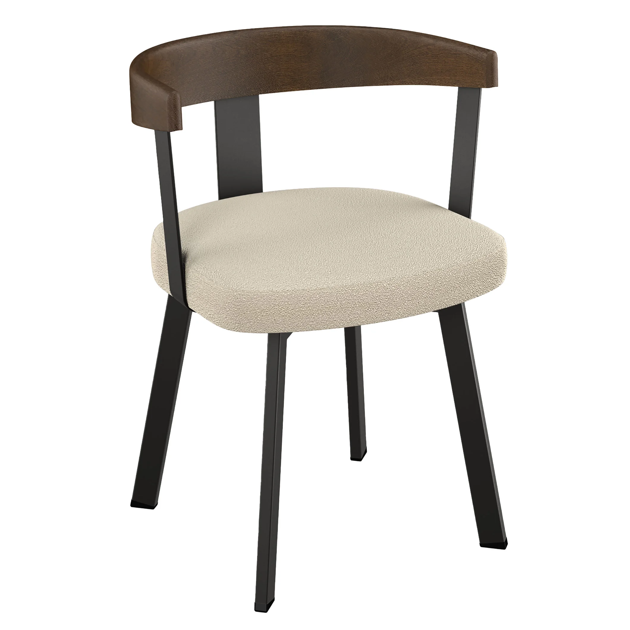 Amisco Lars Dining Chair in Bouclé Polyester, Cream | Costco