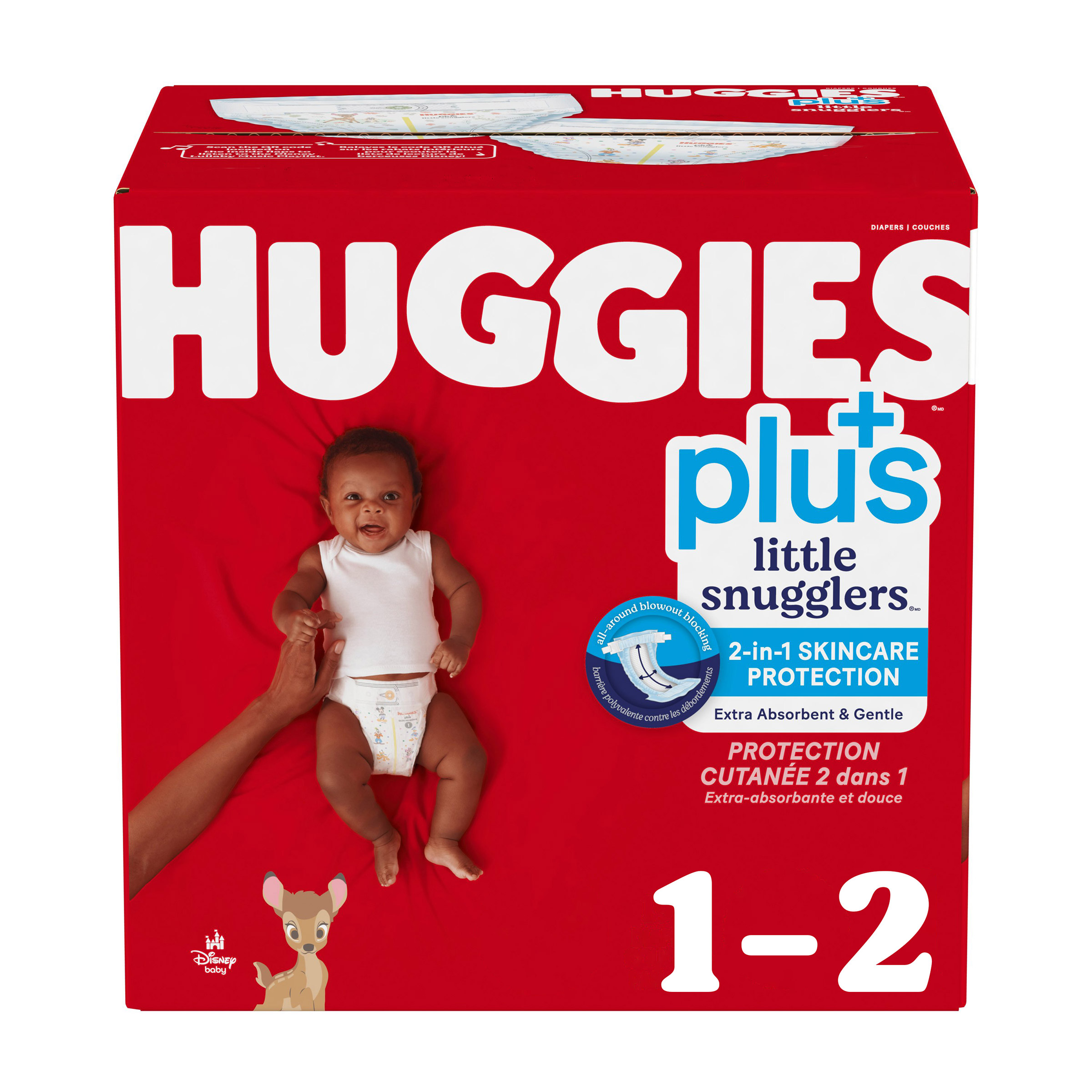 Huggies - Couches Little Snugglers Plus, tailles 1 - 2