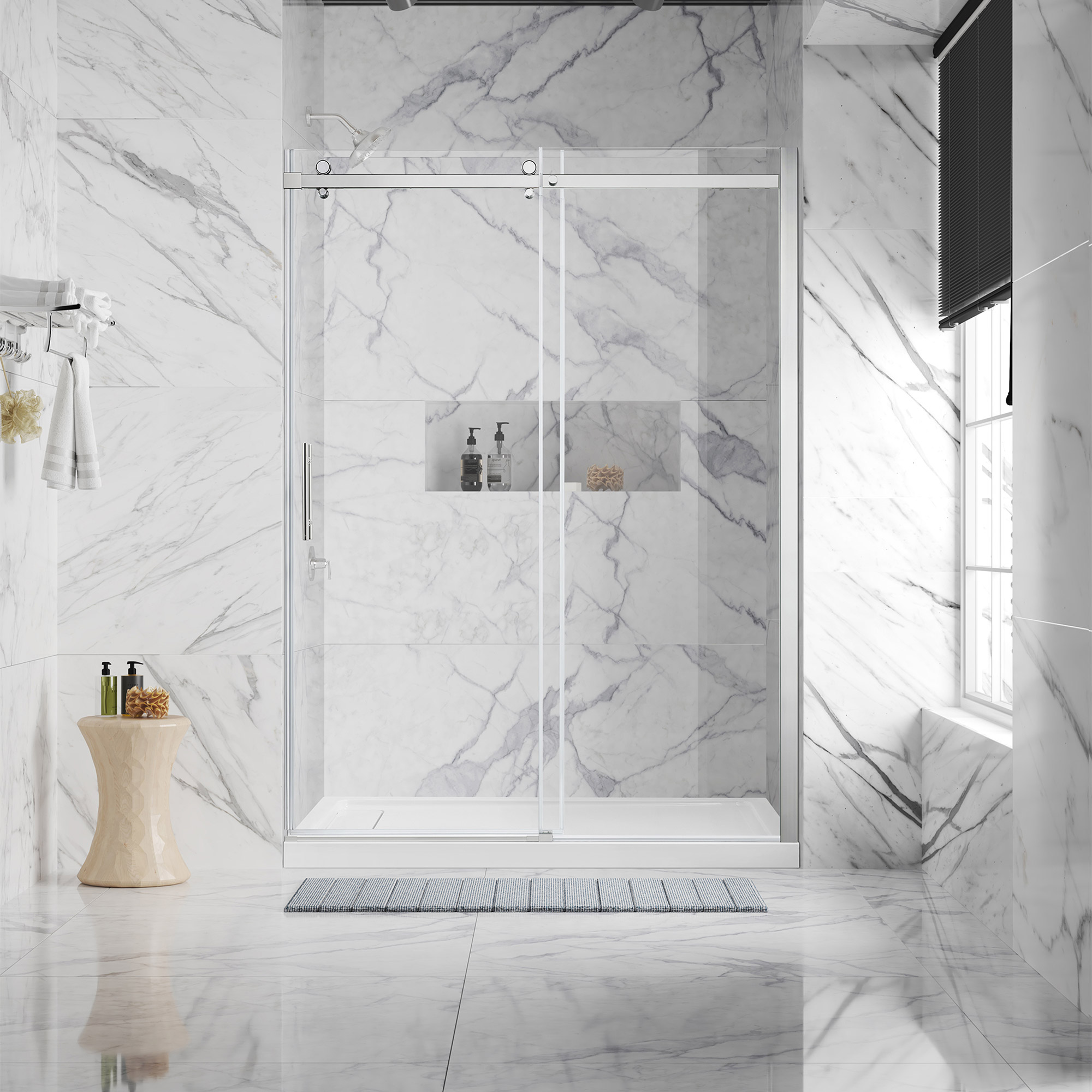 OVE Decors Elias 60 in Alcove Shower Kit